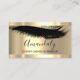 Professional Makeup Artist Eyelash Gold Benoeming Visitekaartje