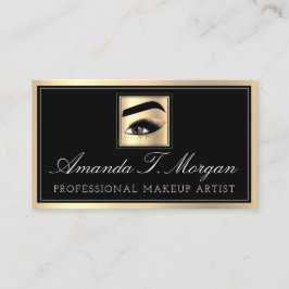Professional Makeup Artist Eyelash Gold Black Borg Visitekaartje