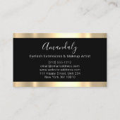 Professional Makeup Artist Eyelash Gold Glitter Visitekaartje (Achterkant)