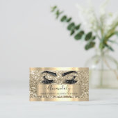 Professional Makeup Artist Eyelash Gold Glitter Visitekaartje (Staand voorkant)