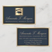 Professional Makeup Artist Eyelash Gold Roky Blue Visitekaartje (Voorkant / Achterkant)