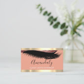 Professional Makeup Artist Eyelash Gold Roos Lijst Visitekaartje (Staand voorkant)