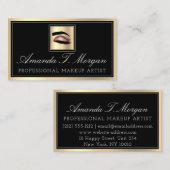 Professional Makeup Artist Eyelash Hair Roos Gold Visitekaartje (Voorkant / Achterkant)