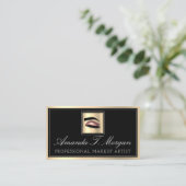 Professional Makeup Artist Eyelash Hair Roos Gold Visitekaartje (Staand voorkant)