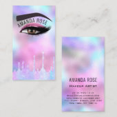 Professional Makeup Artist Eyelash Holographic Visitekaartje (Voorkant / Achterkant)