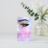 Professional Makeup Artist Eyelash Holographic Visitekaartje (Staand voorkant)