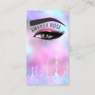 Professional Makeup Artist Eyelash Holographic Visitekaartje