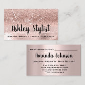 Professional Makeup Artist Eyelash Roos Confetti Visitekaartje (Voorkant / Achterkant)