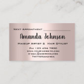 Professional Makeup Artist Eyelash Roos Confetti Visitekaartje (Achterkant)