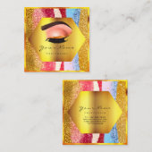 Professional Makeup Artist Eyelash Studio Brow Vierkante Visitekaartje (Voorkant / Achterkant)