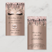 Professional Makeup Artist Eyelashes drijft Roos Visitekaartje (Voorkant / Achterkant)