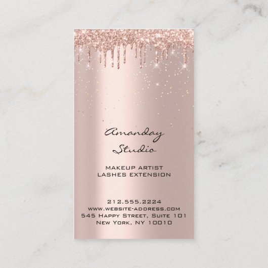 Professional Makeup Artist Eyelashes Hairdesser Visitekaartje (Achterkant)