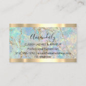 Professional Makeup Artist Eyelashes Holographic Visitekaartje (Achterkant)