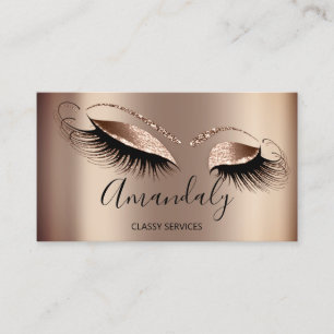 Professional Makeup Artist Eyelashes Roos Gold Visitekaartje