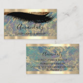 Professional Makeup Artist EyelashesAbstract Gold Visitekaartje (Voorkant / Achterkant)
