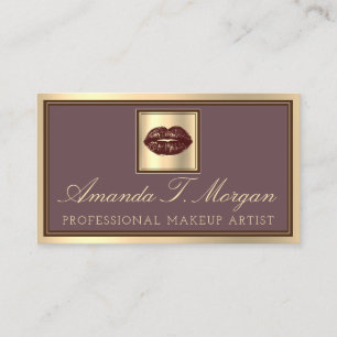Professional Makeup Artist Gold Chocolade Lip Kiss Visitekaartje