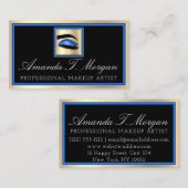 Professional Makeup Artist Gold Eyelash Extension Visitekaartje (Voorkant / Achterkant)