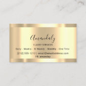 Professional Makeup Artist Gold Monochromatische Visitekaartje (Achterkant)
