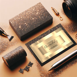 Professional Makeup Artist Gold Monochromatische Visitekaartje
