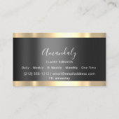 Professional Makeup Artist Grey Gold Lashes Visitekaartje (Achterkant)