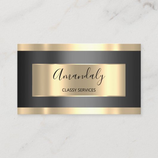 Professional Makeup Artist Grey Gold Lashes Visitekaartje (Voorkant)