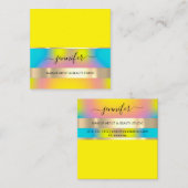 Professional Makeup Artist Hair Nail Gold Geel Vierkante Visitekaartje (Voorkant / Achterkant)