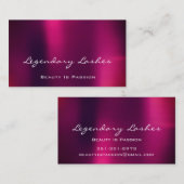 Professional Makeup Artist Holograaf Paarse Berry Visitekaartje (Voorkant / Achterkant)