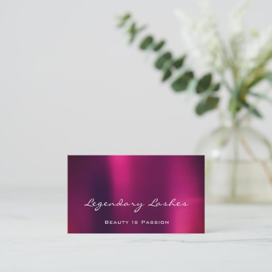 Professional Makeup Artist Holograaf Paarse Berry Visitekaartje (Staand voorkant)