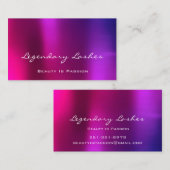 Professional Makeup Artist Holograaf Roze Berry Visitekaartje (Voorkant / Achterkant)