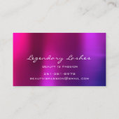 Professional Makeup Artist Holograaf Roze Berry Visitekaartje (Achterkant)