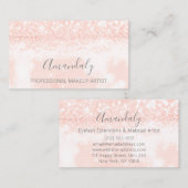 Professional Makeup Artist Kiss Lips Blush Glitter Visitekaartje (Voorkant / Achterkant)