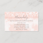 Professional Makeup Artist Kiss Lips Blush Glitter Visitekaartje (Achterkant)