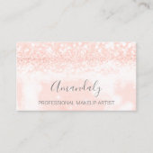 Professional Makeup Artist Kiss Lips Blush Glitter Visitekaartje (Voorkant)