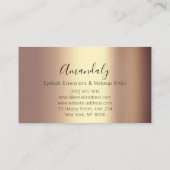 Professional Makeup Artist Kiss Lips Golden Red Visitekaartje (Achterkant)