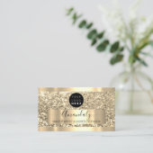 Professional Makeup Artist Lash Custom Logo Gold V Visitekaartje (Staand voorkant)