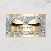 Professional Makeup Artist Lash Event Grey Gold Visitekaartje (Voorkant)