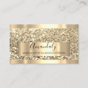 Professional Makeup Artist Lash Event Planner Gold Visitekaartje