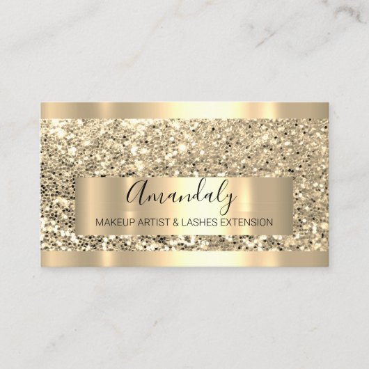 Professional Makeup Artist Lash Event Planner Gold Visitekaartje (Voorkant)