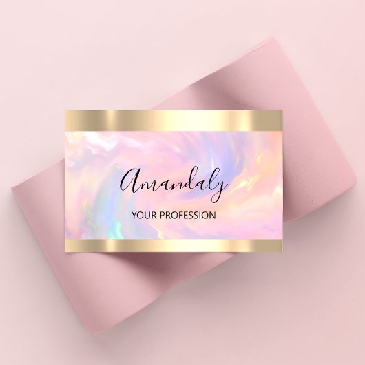 Professional Makeup Artist Lash Gold Holograaf Visitekaartje