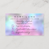 Professional Makeup Artist Lash Holografen Fuchsia Visitekaartje (Achterkant)