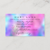 Professional Makeup Artist Lash Holografen Social Visitekaartje (Achterkant)