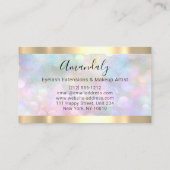 Professional Makeup Artist Lash Logo Holographic Visitekaartje (Achterkant)