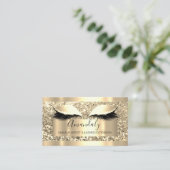 Professional Makeup Artist Lash Microblade Gold Visitekaartje (Staand voorkant)
