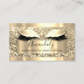 Professional Makeup Artist Lash Microblade Gold Visitekaartje (Voorkant)