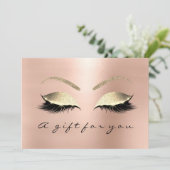 Professional Makeup Artist Lashes Extension Gold Kaart (Staand voorkant)