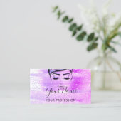 Professional Makeup Artist Lashes Extension Roze Visitekaartje (Staand voorkant)