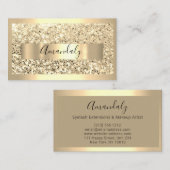 Professional Makeup Artist Lashes Gold Glitter Visitekaartje (Voorkant / Achterkant)