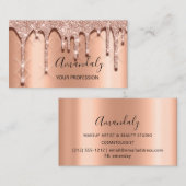 Professional Makeup Artist Lashes Roos Blush Gold Visitekaartje (Voorkant / Achterkant)