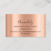 Professional Makeup Artist Lashes Roos Blush Gold Visitekaartje (Achterkant)