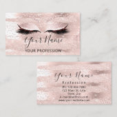 Professional Makeup Artist Pink Eyelash Extension Visitekaartje (Voorkant / Achterkant)